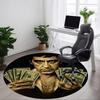 1 шт. Круглый коврик для офиса «Лицо со шрамом», противоскользящий, мягкий и прочный офисный коврик для декора интерьера, идеально подходит для офиса,yy250915002