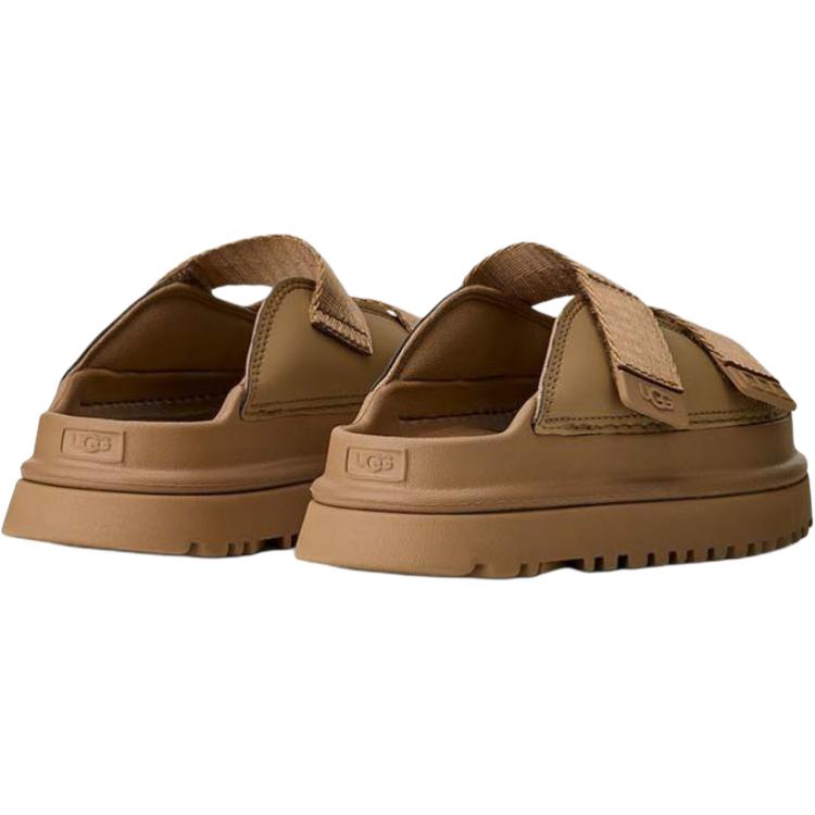 UGG Kids' GoldenGlow Slide Dark Sand Adjustable Straps Lightweight Sandals 1166513K-DND