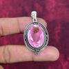 Подвеска с розовым кунцитом, драгоценный камень, кулон из стерлингового серебра 925 пробы, ювелирное изделие ручной работы, кулон с камнем по дате рождения, подарок для него