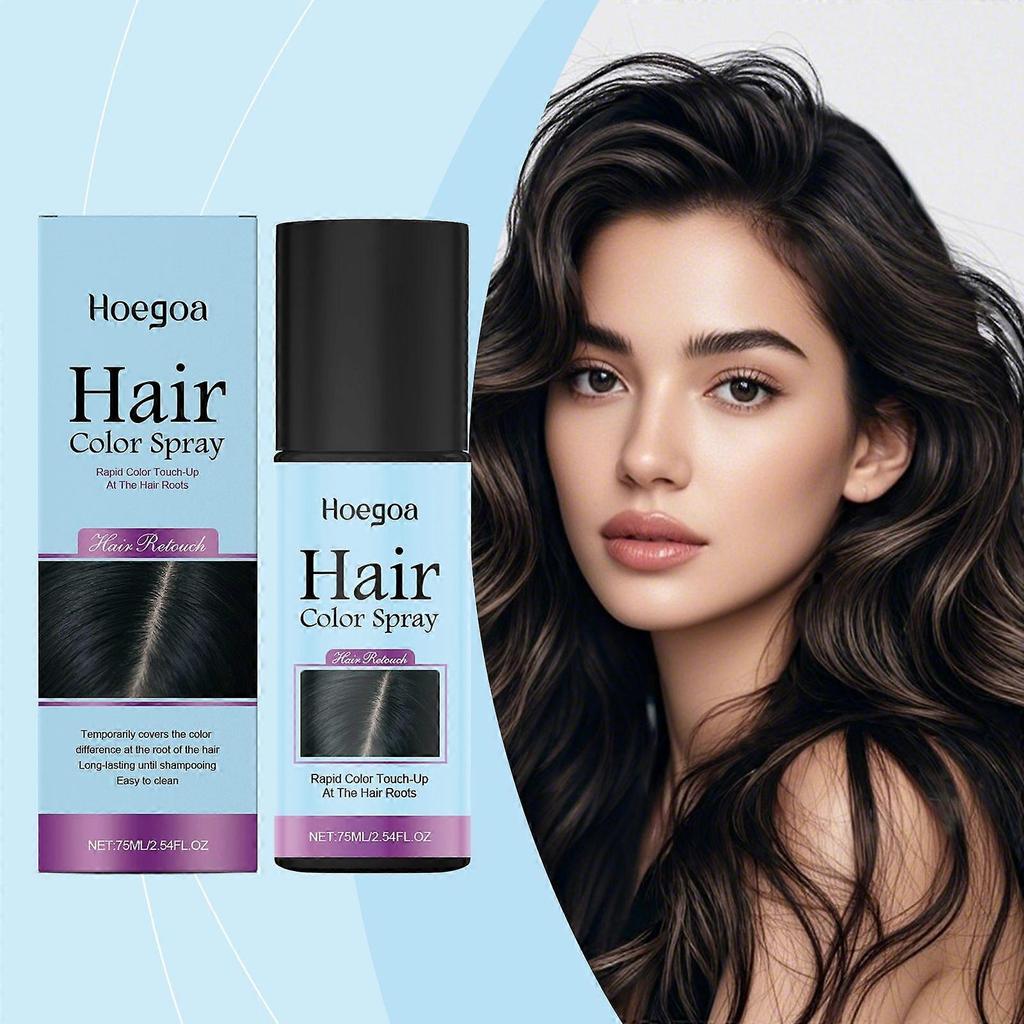 Limited time!!Hoegoa Disposable Touch-Up Spray (Light Brown) - Long-Lasting Coverage, Easy To Wash, Portable, Daily Hair Color Touch-Up, Gentle And Na