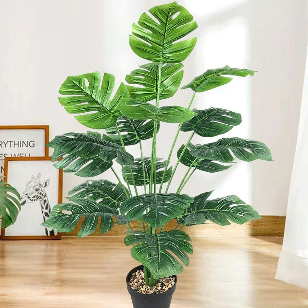 Большие искусственные тропические пальмовые ветви Искусственные растения Украшение для рабочего стола в офисе