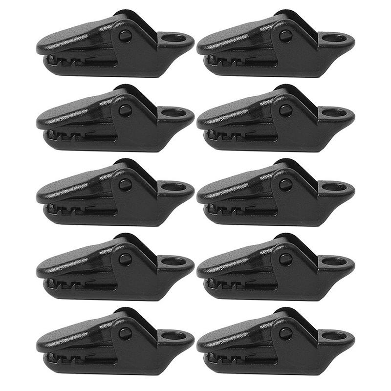 10Pcs Sturdy Tent Clips Outdoor Tarpaulin Clips Anti-Wind Fixed Camping Tent Clamp Clips Crocodile Clip Hook For Outdoor Camp