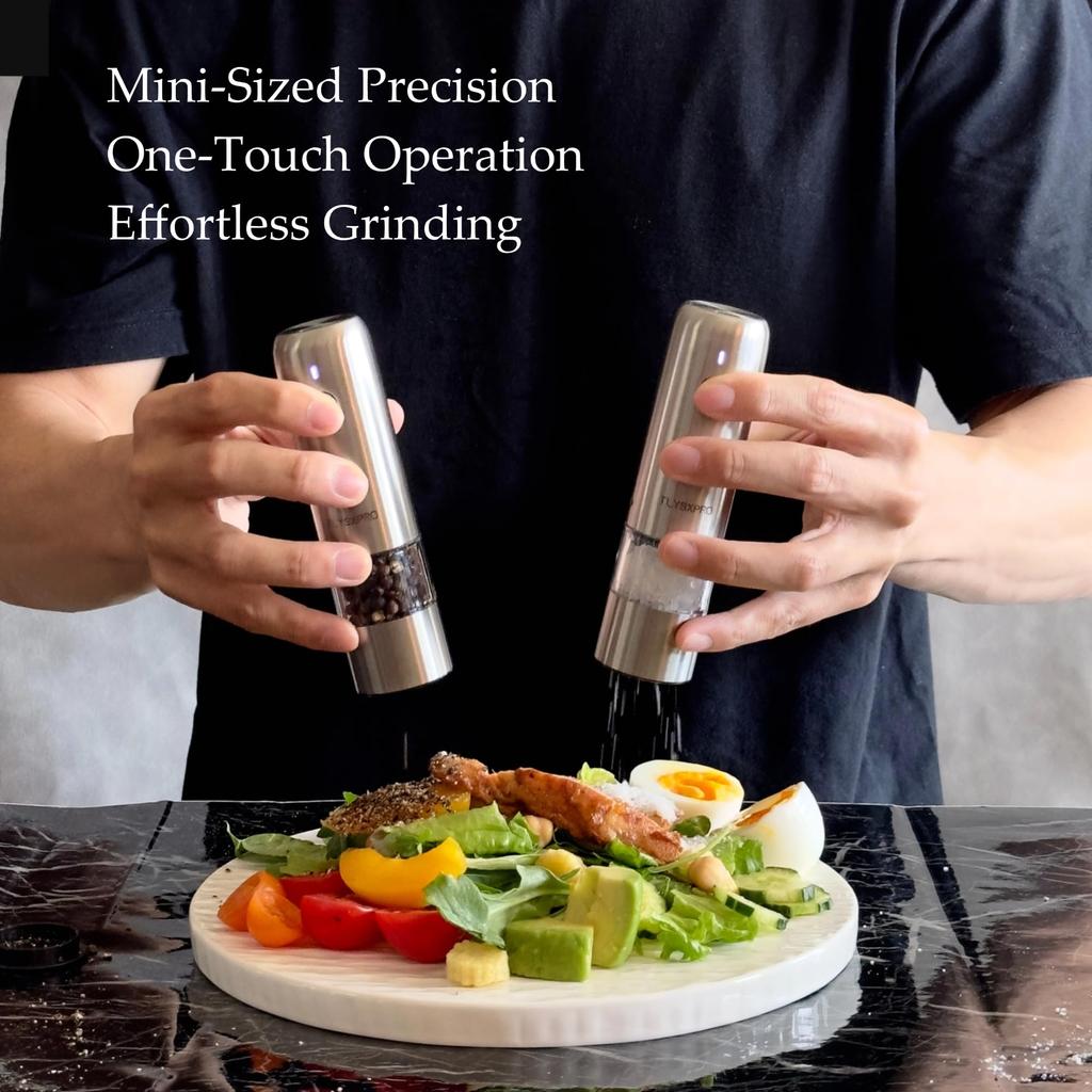 Маленькая электрическая мельница для соли и перца USB автоматическая электрическая регулируемая соль для одной руки для кухни из нержавеющей стали и набора, перезаряжаемая, мельница,