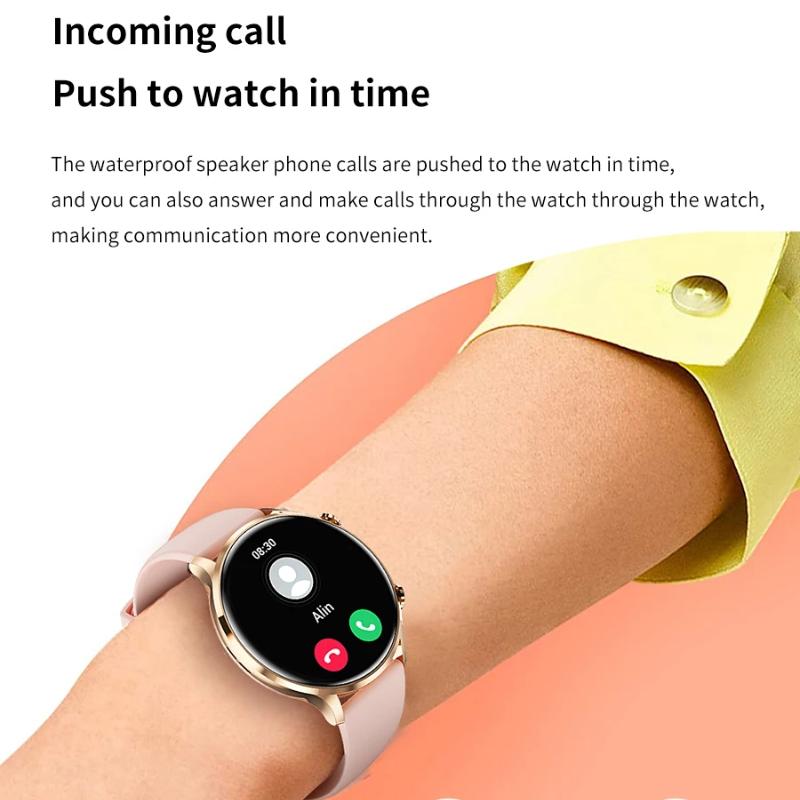 2025 Новые Смарт-часы с GPS-трекингом для женщин, AMOLED HD-экран, Пульсометр, Измерение артериального давления, BT-звонки, Водонепроницаемость IP68, Смарт-часы для Huawei Xiaomi