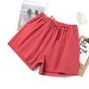 Spring and Summer New Cotton and Linen Shorts Women's Outer Wear Thin A- Shown Wide Leg High Waist Slimming Plus Size Loose Casual Shorts for Women