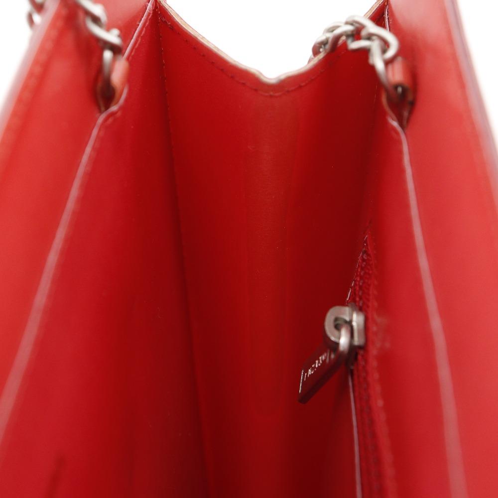 CHANEL Hologram Chain Shoulder Shoulder Bag COCO Mark Red Plastics Women Used