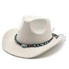 Suede Ethnic Style Tibetan Western Cowboy Hat Top Hat Autumn And Winter Men'S And Women'S Felt Hats Upturned Jazz Hats