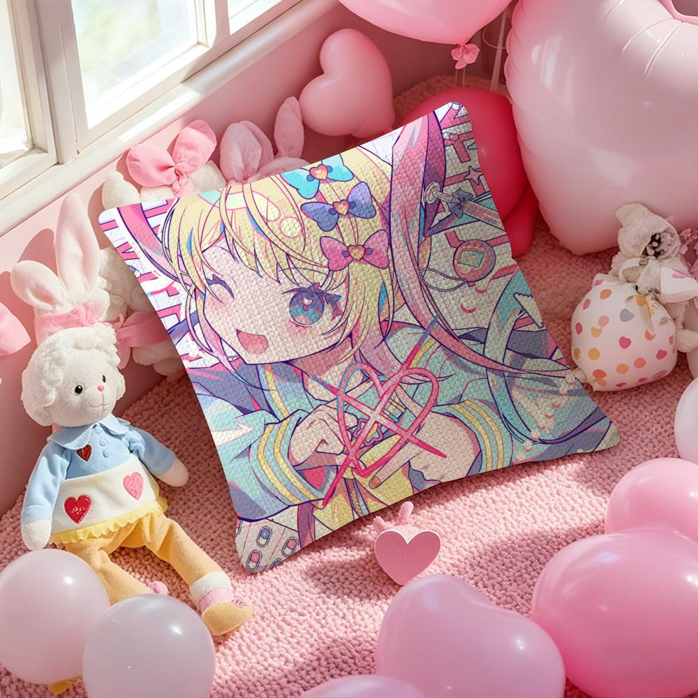 Игровой Чехол для Подушки N-Needy Girl Overdose Натуральная Льняная Наволочка Двусторонний Принт Декоративная Наволочка для Дивана Домашний Декор Подарок