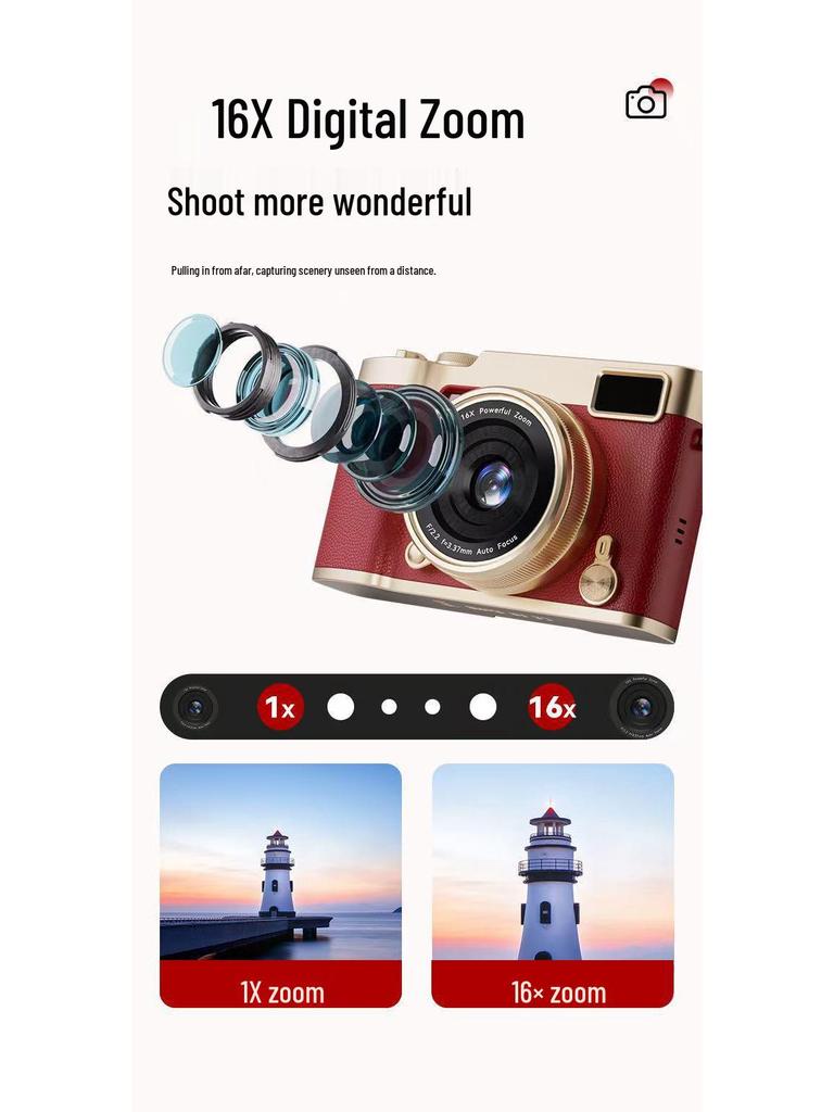 HD Цифровая флип-камера для студентов - Ретро-стиль, Начальный уровень