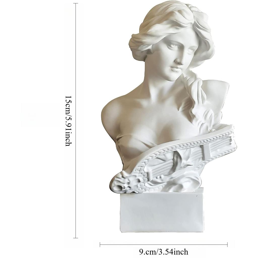 Белая греческая богиня скульптура из смолы статуя для домашнего декора (Музыкальная тема)