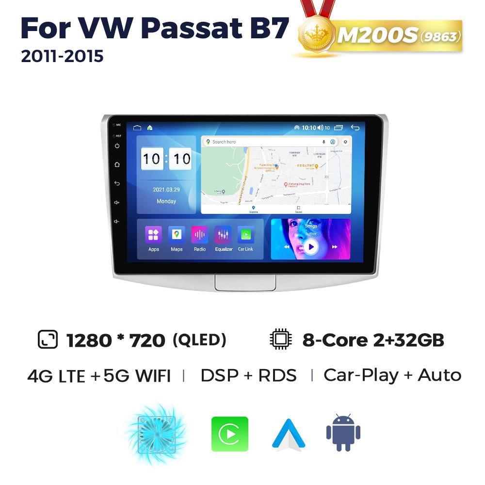 Navifly GPS Android All In One Car Radio для Volkswagen VW Passat B6 B7 CC Magotan 2011-2015 Мультимедийный проигрыватель 2 Din Головное устройство