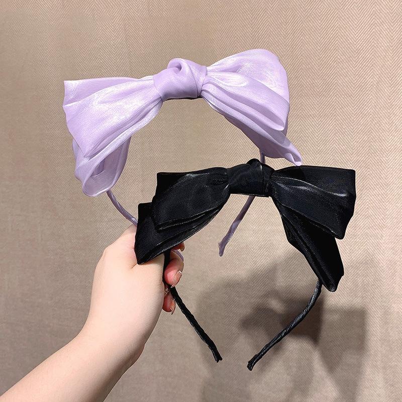 1/2piece of Women's Mesh Large Bow Headband Princess Hair Accessory