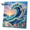 Relaxing Weekend Creative Project Ocean Faux Pearl Painting Kit, Marine Life 3D Art DIY Handmade Wall Supplies Sea Turtle Fish Picture Craft