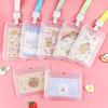 Card Sleeves Hanging Rope Badge Holder with Lanyard Vertical Name Tag ID Card Holder Neck Lanyard