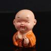 DIY Mini Buddha Figurine Cute Small Monk Sculpture Buddha Ornaments  Car Decoration