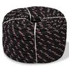 VidaXL Boat Rope Polypropylene 8 Mm 100 M Black Lifting Cable Cordage 91285