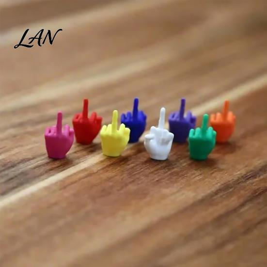 Sarcastic Desk Accessories Mini Middle Finger Figurine, Tiny Hand Decor, Funny Gag Gift for Adults, Humorous Gifts Friends Colorful Novelty Prank Toy