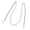 Meigan Eyeglass Stylish Silver with Beads and Made In Chain, Women's Pearl-Like Tangle-Free Cord, Lightweight, Japan, Bronze, 9404-02