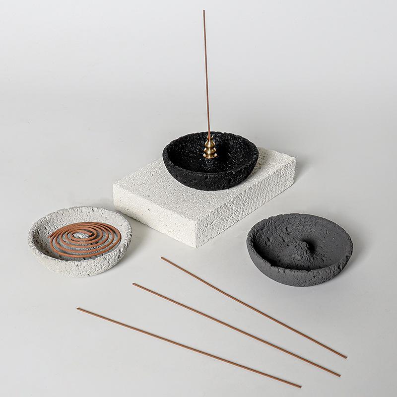Каменный подсвечник ручной работы Подходит для смолы, палочек, конусов, древесного угля, пало санто Идеально для медитации и стильной домашней обстановки