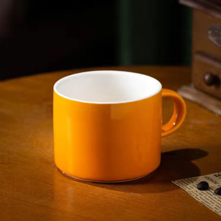 Solid Color Simple Mug Cappuccino Coffee Cup Nordic Style Ceramic Water Cup Coffee Cup Milk Cup Breakfast Cup