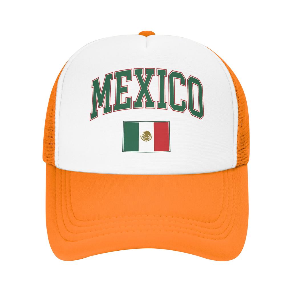 Summer Mesh Sun Hats Mexico Mexican Flag Pride Heritage Spring Baseball Cap Trucker Hat UnisexTeens Sunscreen Baseball Caps