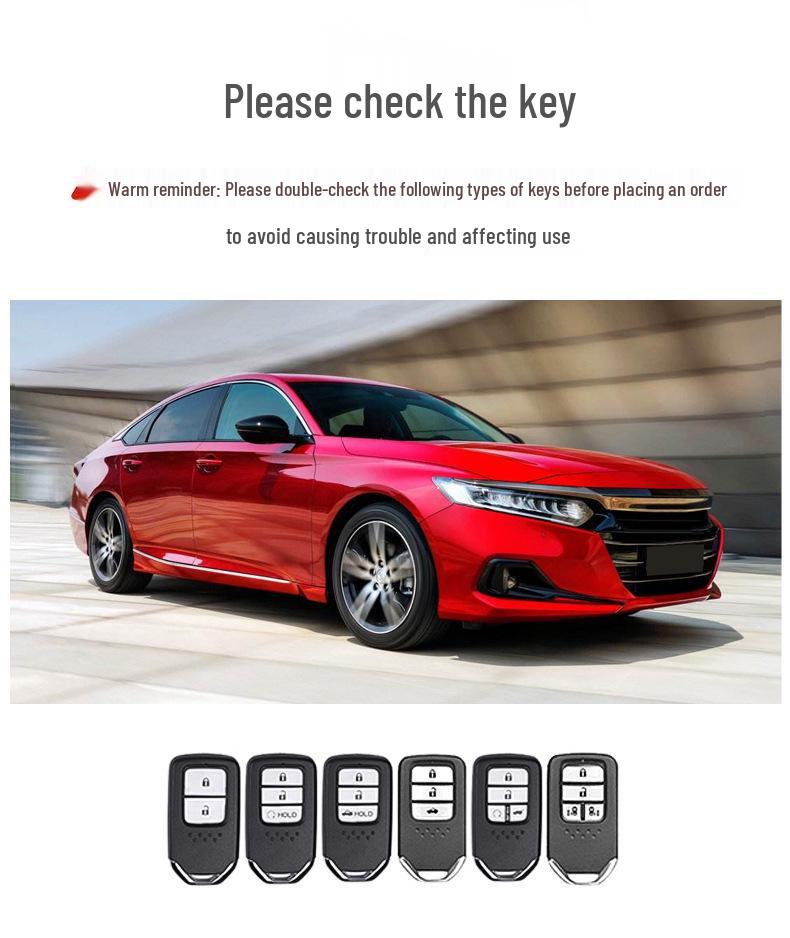 Чехол для ключа Honda для Civic, CRV, Hybrid, Odyssey, XRV - Защитная оболочка и пряжка