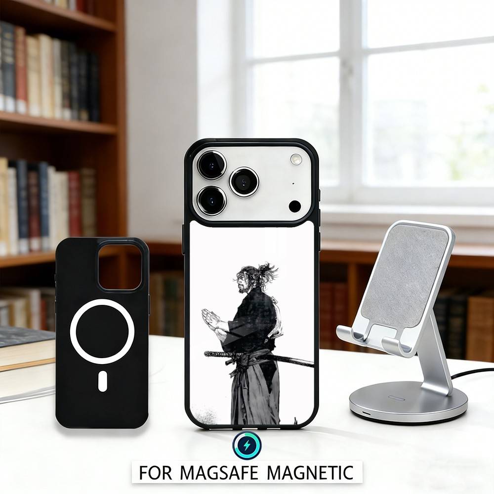 Vagabond M-Miyamoto M-Musashi Phone Case For iPhone17,16,15,14,13,12,Pro,Max,Magnetic For Magsafe Wireless Charging
