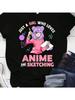 Wounisex Anime Graphic T-Shirt - Comfortable Crew Neck Lightweight Short Sleeves For Spring & Summer - Fashionable Casual Style