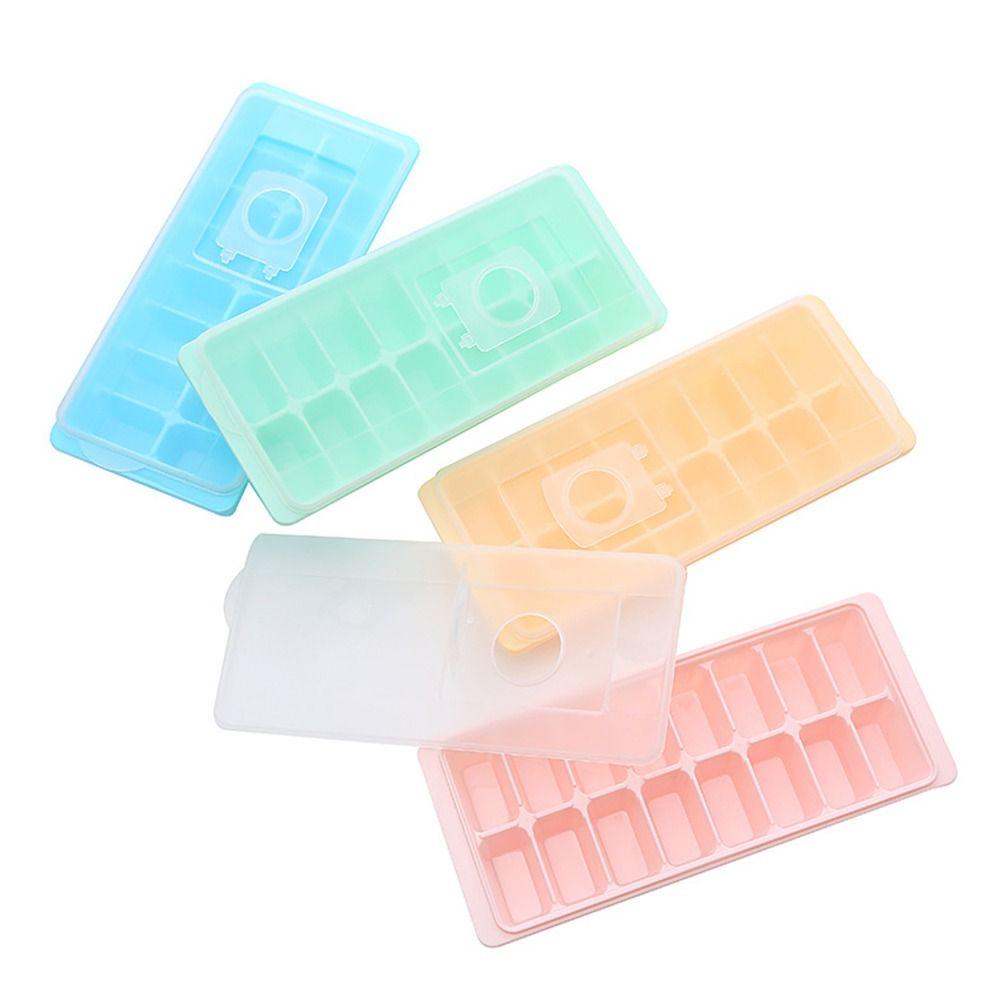 With Cover Ice Cube Tray Kitchen Reusable Ice Cube Box Ice Storage Box Ice Making Mould Ice Lattice
