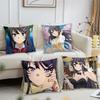Anime Girl s-Sakurajima Mai Cushion Cover Comfortable Soft Pillow Case for Sofa Living Room Home Office Decor Protective Covers
