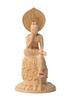 Tiny Buddha Bodhisattva Statue Buddha Statue Figure Wood Carving Ornament Buddha Statue World Bodhisattva Half-seated (Wooden Boxwood) - (GSB