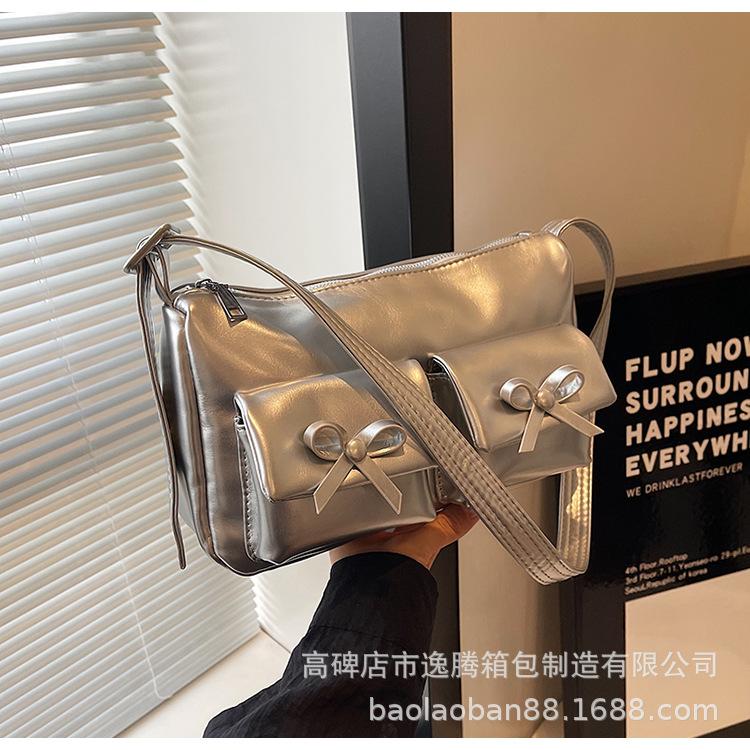 Сумка-тоут Bow Babes для женщин 2024 года, новая летняя сумка-тоут, сумка-подушка через плечо, сумка через плечо