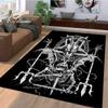 Satan Devil Skull Divination Carpet Halloween Satan Decorative Carpet Bathroom Carpet Bedroom Large Carpets for Living Room