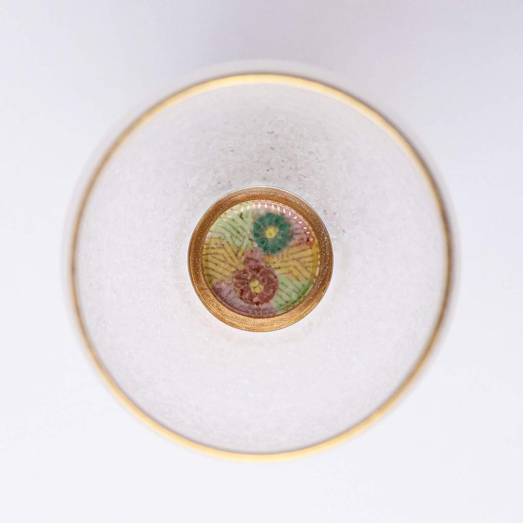 Aderia Sake Gold Flower Mizore Kutani Craft Sake Ware Made In Gift Birthday 9566 Glass, Design, [230ml/Hanayaka/Kutani Collaboration], Japan, Boxed,