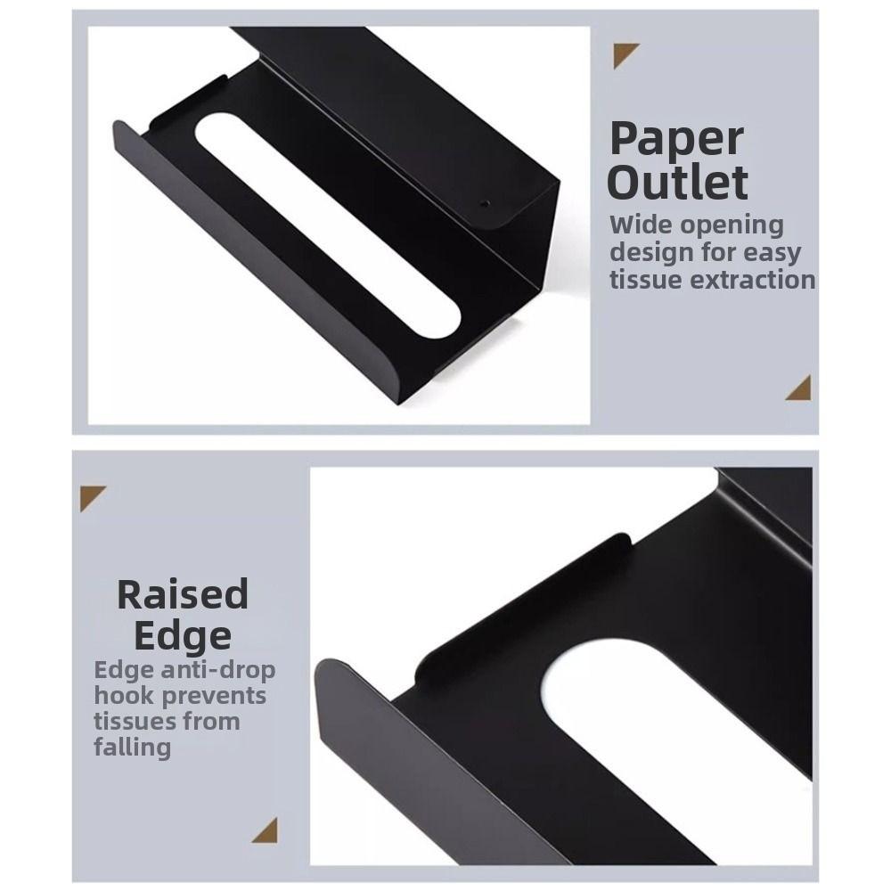 Punch-Free Wall-Mounted Tissue Rack Moisture-proof Napkin Storage Holder Under Cabinet