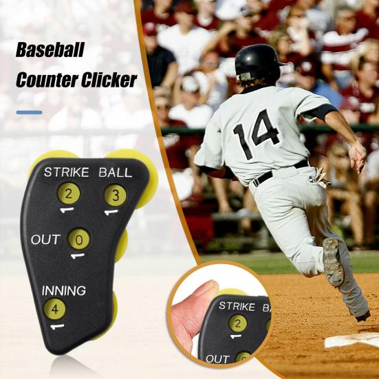 1 шт/2 шт 4-х колесный бейсбольный арбитр кликер софтбольное судейское оборудование мяч удар счетчик питчей кликер для судьи-счетчика записей аутов и иннингов мячей