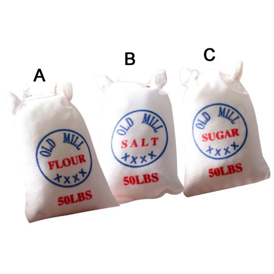 Новинка Реалистичная Модель Игрушка Яркий Цвет Мини Мешочек Соли Украшение для Ролевой Игры Симуляция Мешки с Мукой