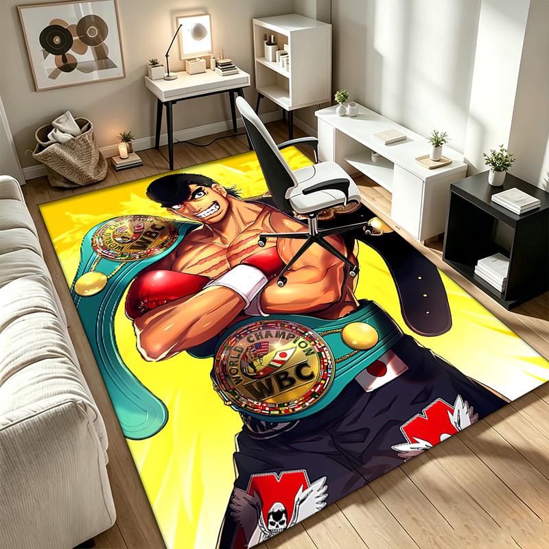 Hajime no Ippo A rug suitable for office chair areas living rooms and computer desks perfect for home offices and an ideal holiday gift
