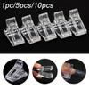 10Pcs Nail Tip Nail Extension Gel Fixing Clip Transparent Quick Build Nail Extension Generator Clip Art Nail Tool