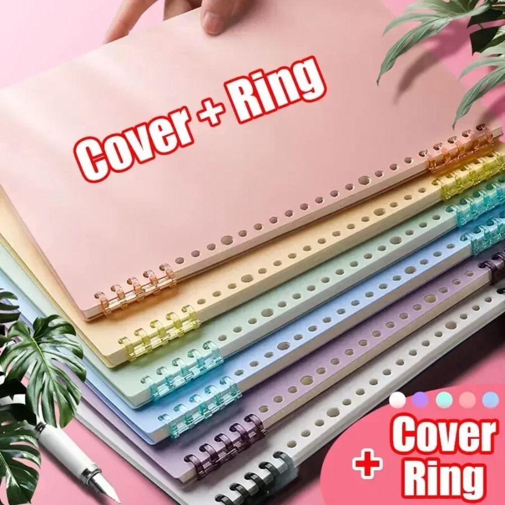 4Pcs A4 A5 B5 DIY Loose Leaf Notebook Colorful Office School Supplies New Loose-leaf Book Cover