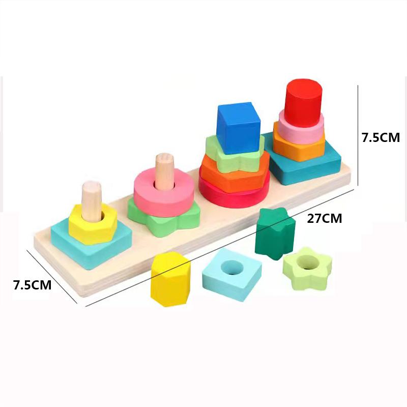 Деревянные пазлы Детские игрушки Монтессори Графический мультяшный красочный Раннее развитие Обучающая игрушка Пазл в форме животного