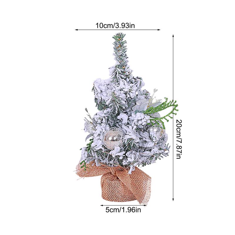 Рождественские елки для стола Искусственная рождественская елка с мешковиной в основании Зимний декор для стола Праздничные принадлежности для гостиной