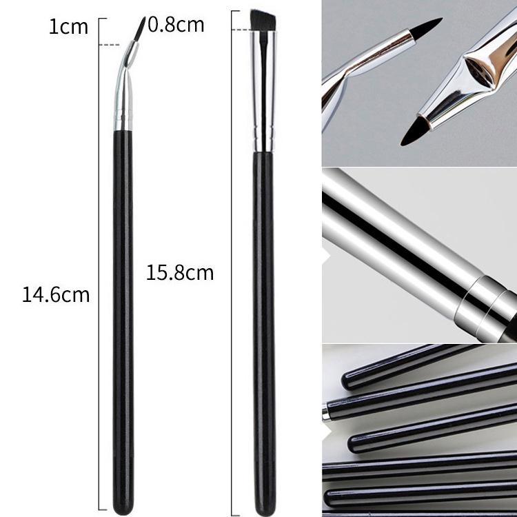 1 шт. Кисть для подводки глаз, контурная подводка для бровей, угловая кисть, портативная маленькая угловая кисть для подводки бровей, женский макияж, косметические инструменты