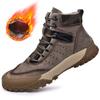 Осень и зима новая альпинистская обувь больших размеров мужская обувь первый слой коровьей кожи ботинки Мартина высокий верх хлопковые ботинки теплые уличные
