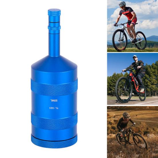 20/50ML Bicycle Portable Oil Container Heavy Duty Aluminum Alloy M5/M7 Dual Connectors Road Mountain Bike Hydraulic Disc Brake Bleed