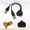 Obd2 Cable For Harley 4Pin+6Pin 2 In 1 Motorcycle OBD Scanner Adapter,OBD Connector Work With Many Motorcycle Diagnostic Tool 16 Pin To 4 Pin 6 Pin