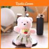 Cartoon Bear Cute With Cherry Scarf And Skirt Plush Toy Pendant Keychain