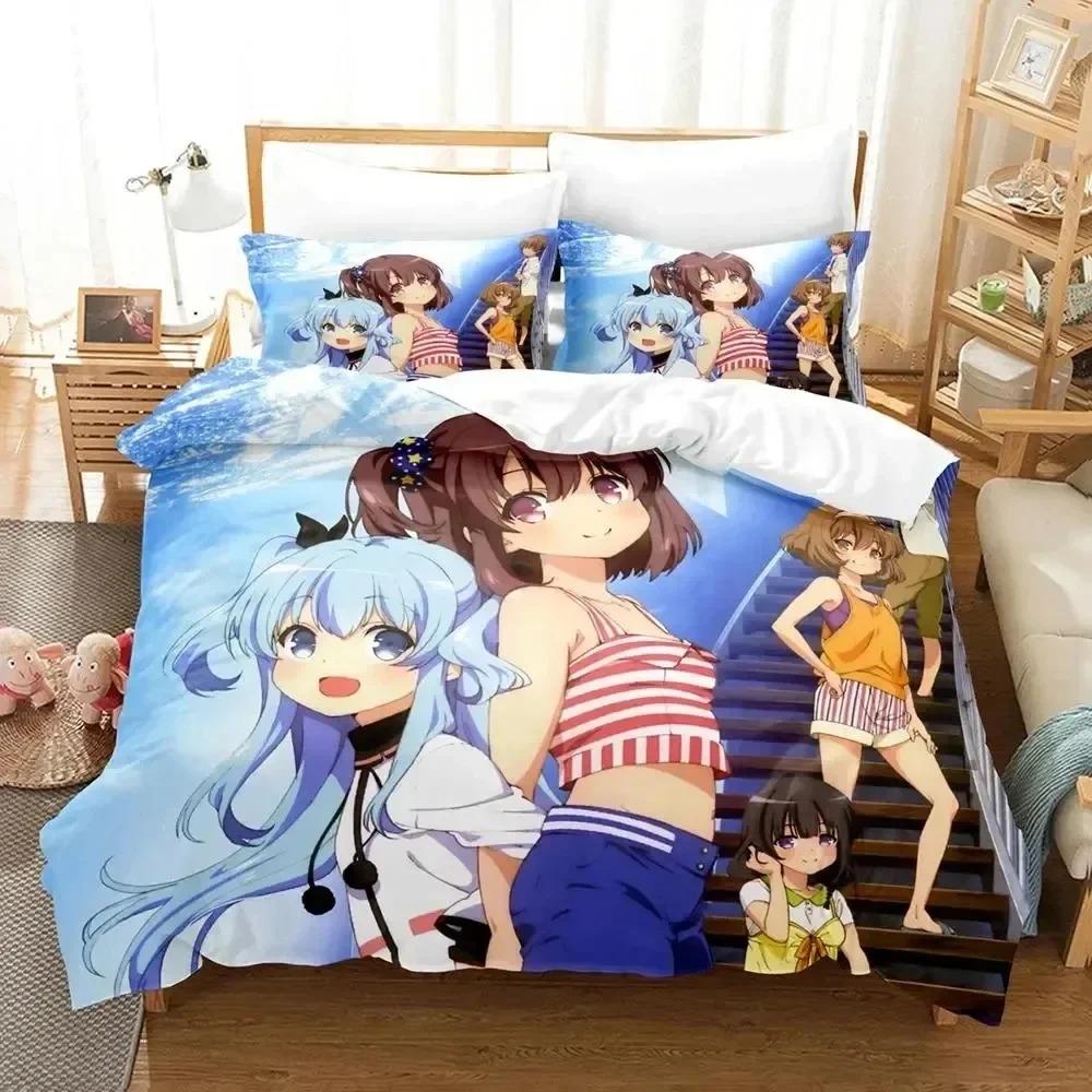 Anime Sora No Method Celestial Bedding Set 3D Printed Suitable For Bedroom Duvet Cover Set With Pillowcases Kids Home Textile