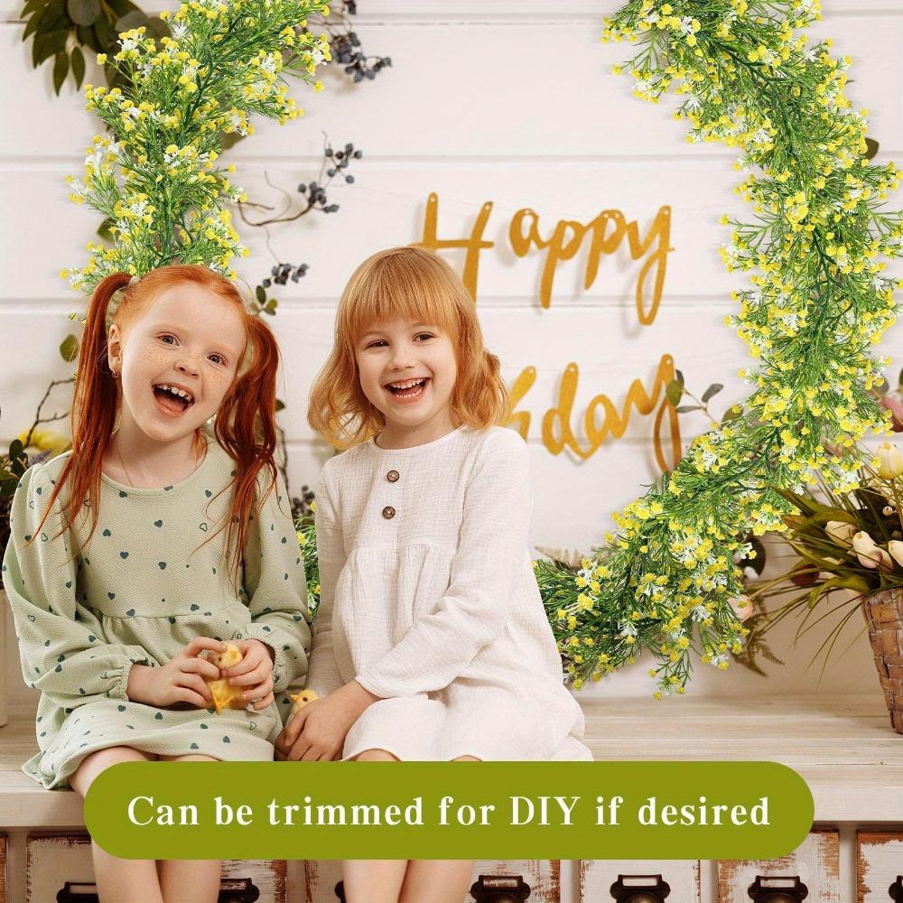 2 шт. Искусственная гирлянда из цветов Baby Breath, 1,8 м, искусственная подвесная гирлянда из гипсофилы для свадебной вечеринки, домашний декор, настенный фон