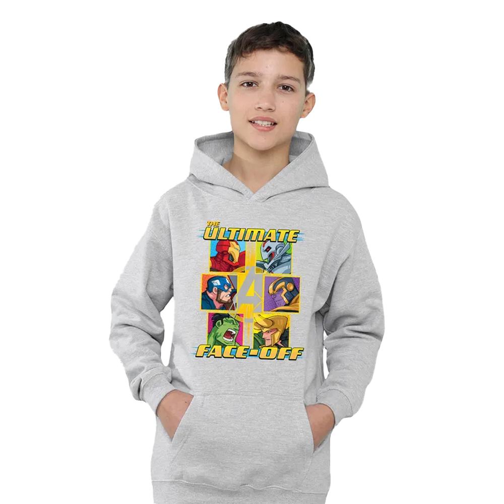 Avengers Childrens/Kids Face Off Pull Over Hoodie